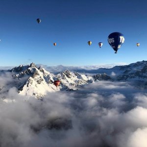 vyhlídkový let balonem Alpy